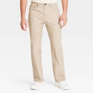 Men's Straight Fit 5-Pocket Pants - Goodfellow & Co 
Size 38W/30L Khaki Business
